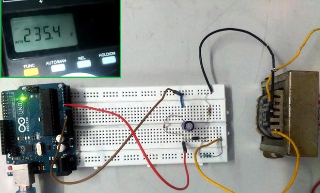 ولتمتر AC با استفاده از آردوینو