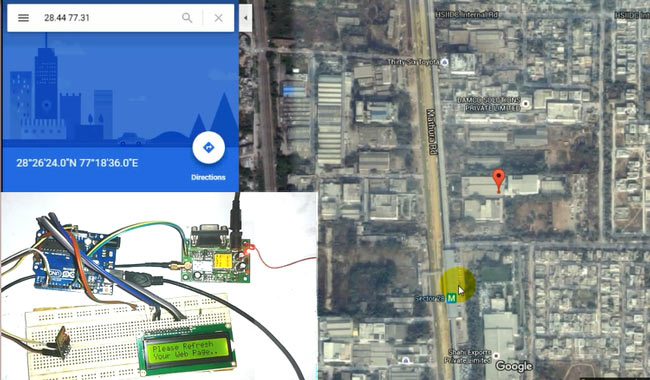 موقعیت یابی یک ماشین با Google Map به وسیله آردینو، ESP8266 و GPS