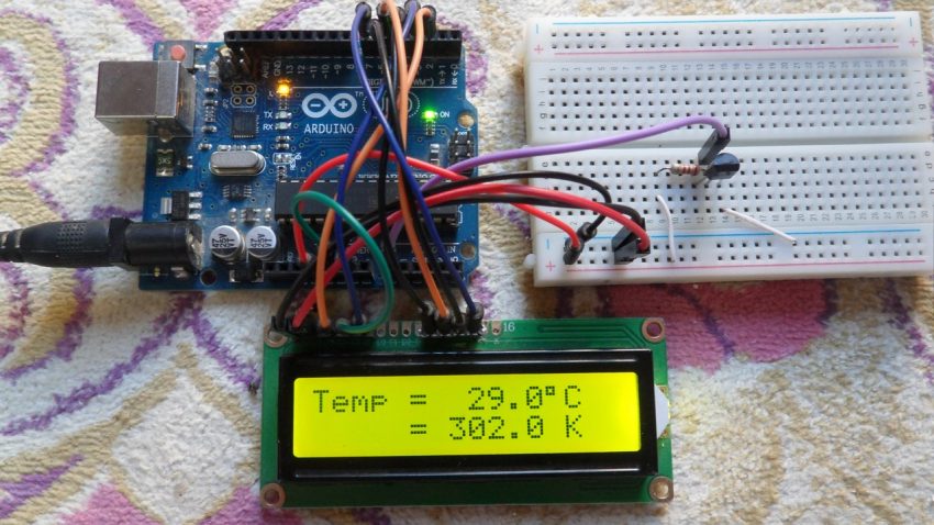 دماسنج دیجیتال با استفاده از آردوینو و سنسور دما LM335